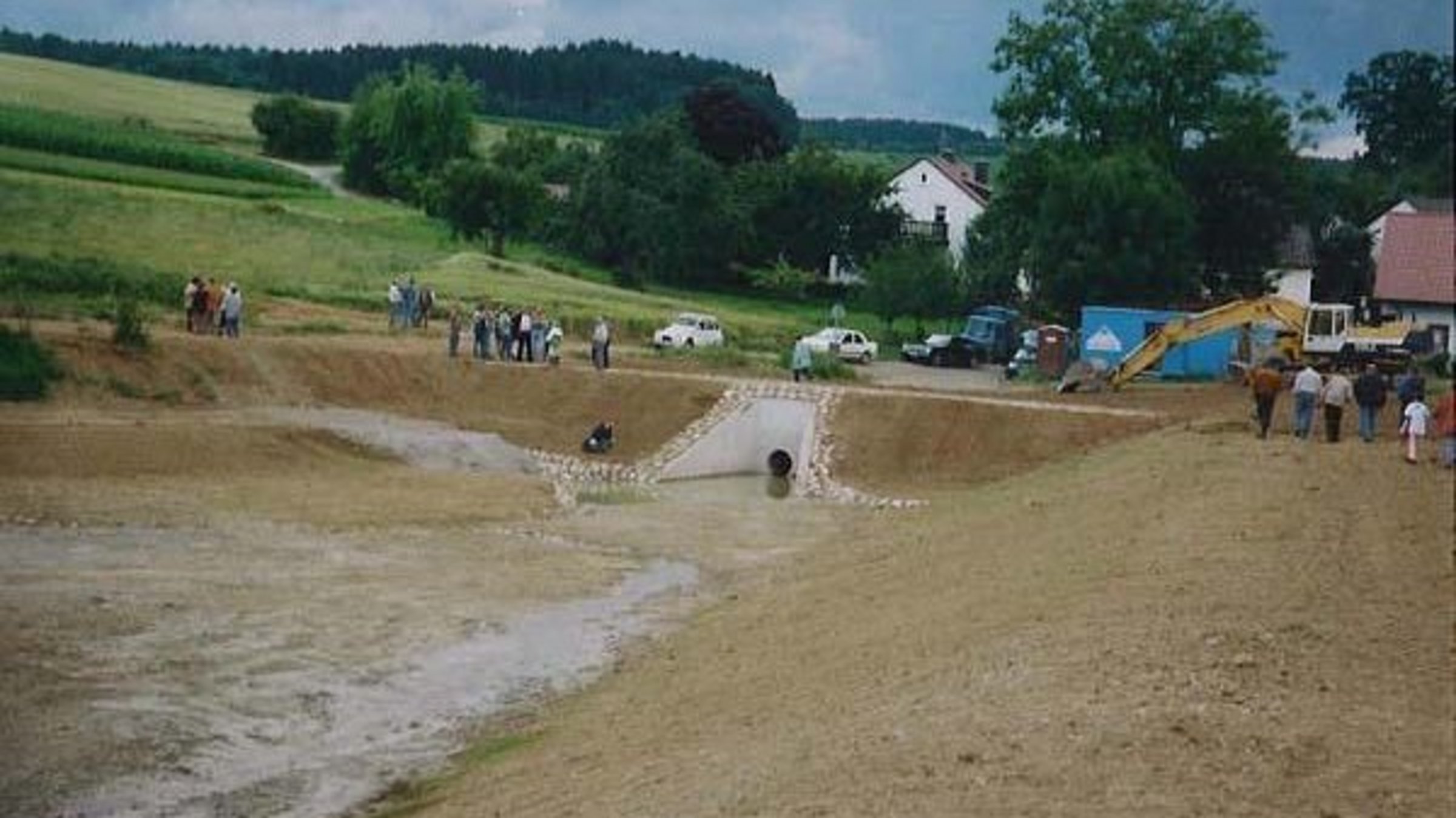 Arbeiten am Erdbecken