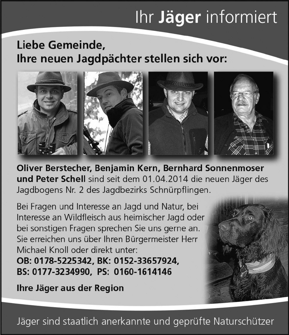 Jagdpächter stellen sich vor