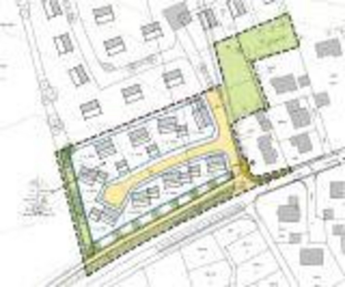 Karte mit  1. Abschnitt des Baugebietes „Bihlafinger Weg“ mit insgesamt 9 Bauplätzen